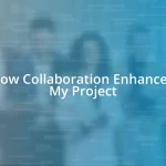 How Collaboration Enhanced My Project